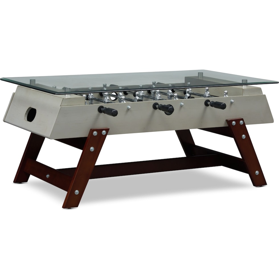 foosball gray coffee table   