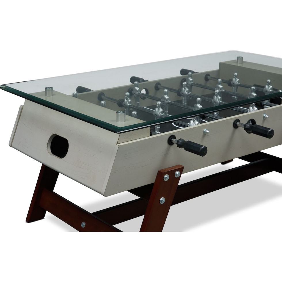 foosball gray coffee table   