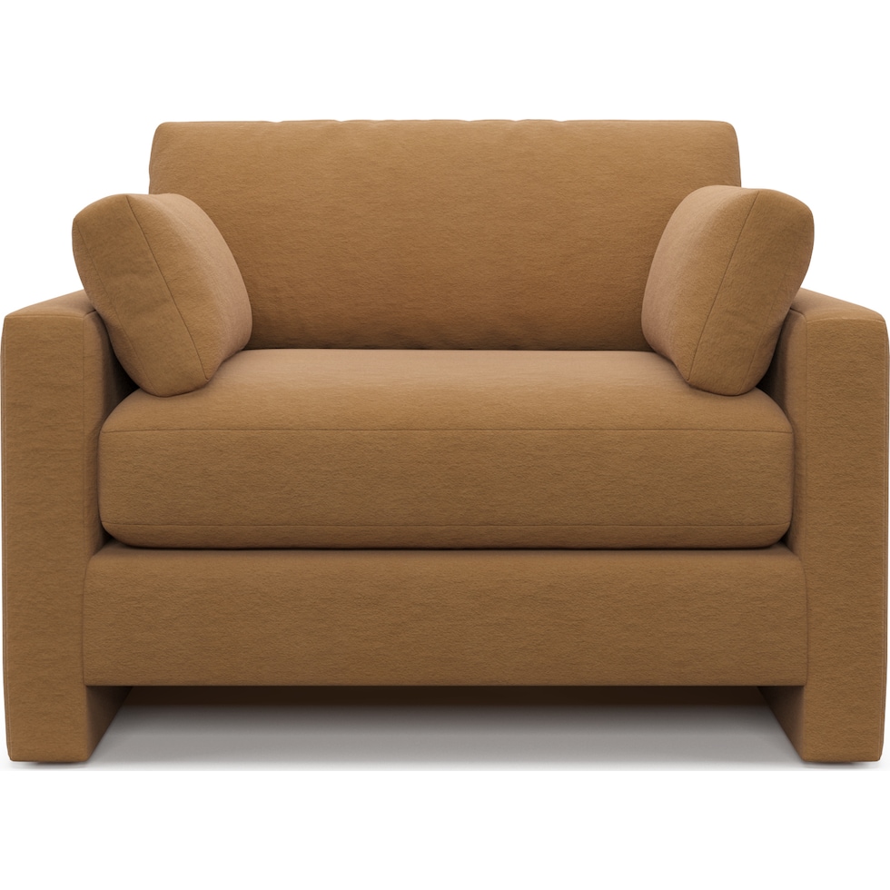 forbes light brown chair and a half   