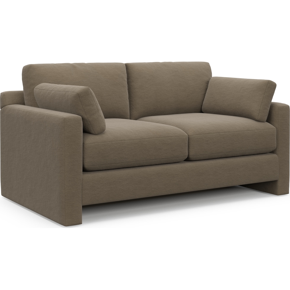forbes light brown loveseat   