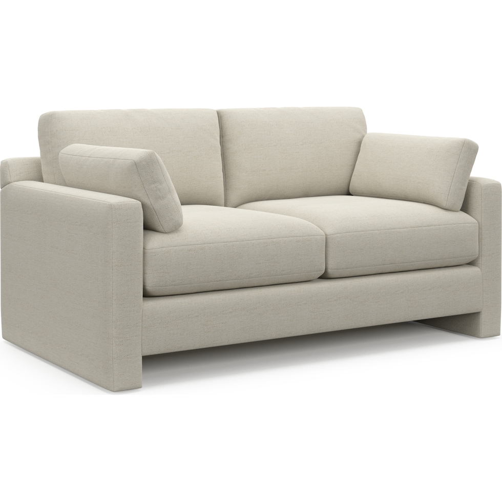 forbes white loveseat   