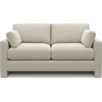 forbes white loveseat   