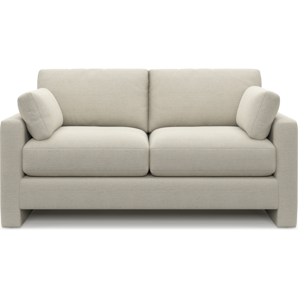 forbes white loveseat   