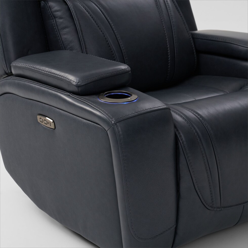 forte blue  pc power reclining living room   