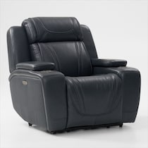 forte blue power recliner   