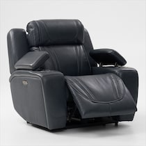 forte blue power recliner   