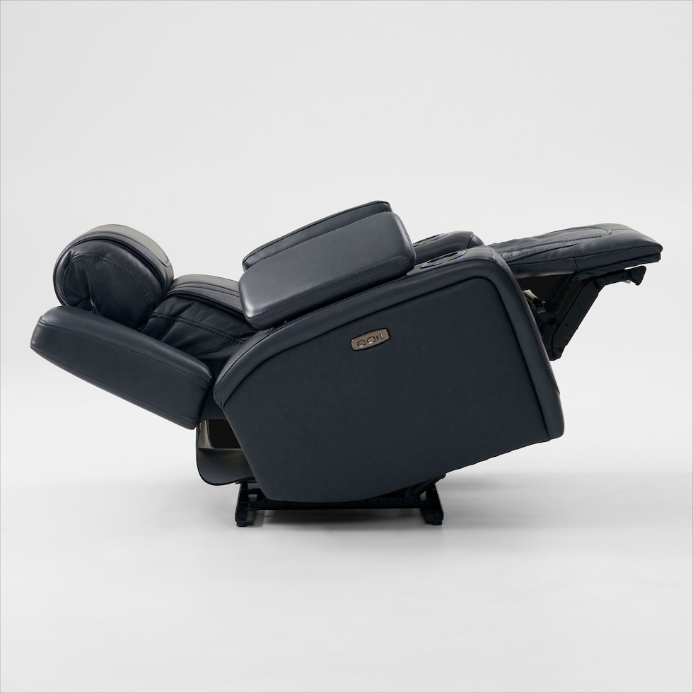 forte blue power recliner   