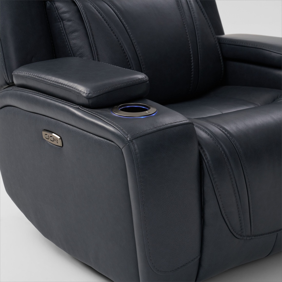 forte blue power recliner   