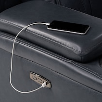 forte blue power recliner   