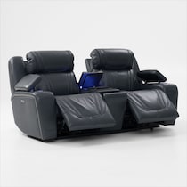 forte blue power reclining loveseat   