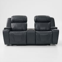 forte blue power reclining loveseat   