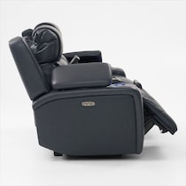 forte blue power reclining loveseat   