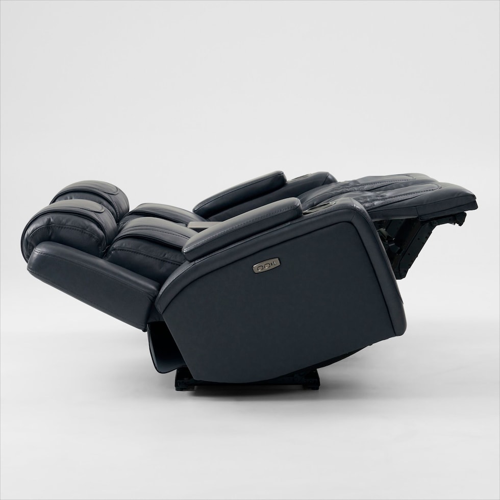 forte blue power reclining loveseat   