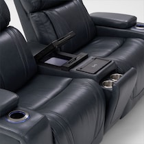 forte blue power reclining loveseat   