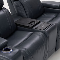 forte blue power reclining loveseat   