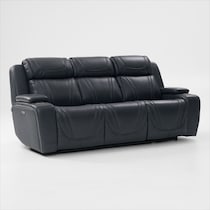 forte blue power reclining sofa   