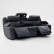 forte blue power reclining sofa   
