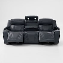 forte blue power reclining sofa   