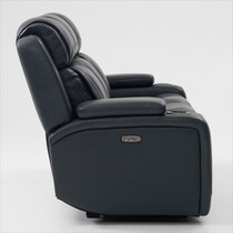 forte blue power reclining sofa   