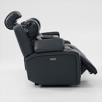 forte blue power reclining sofa   