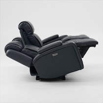 forte blue power reclining sofa   