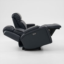 forte blue power reclining sofa   