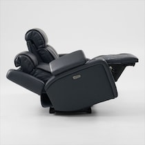 forte blue power reclining sofa   