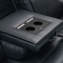 forte blue power reclining sofa   
