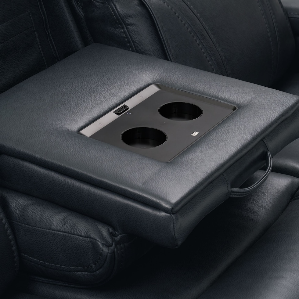 forte blue power reclining sofa   