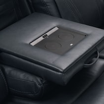 forte blue power reclining sofa   