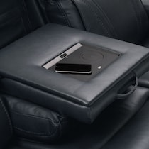 forte blue power reclining sofa   