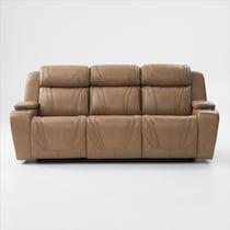 forte neutral power reclining sofa   