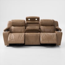 forte neutral power reclining sofa   