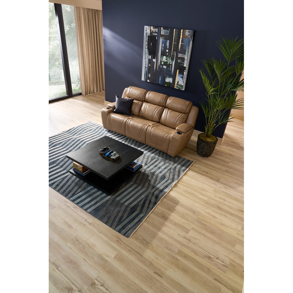 forte neutral power reclining sofa   