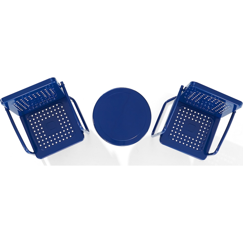 foster blue outdoor chair set   