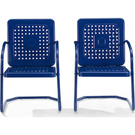 Foster Set of 2 Outdoor Chairs - Navy