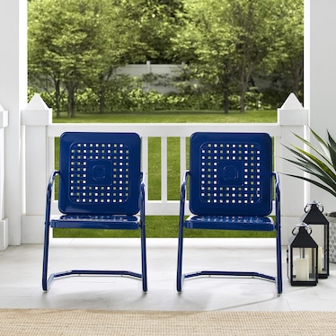 Foster Set of 2 Outdoor Chairs - Navy