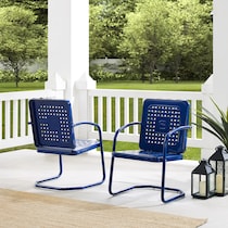 foster blue outdoor chair set   