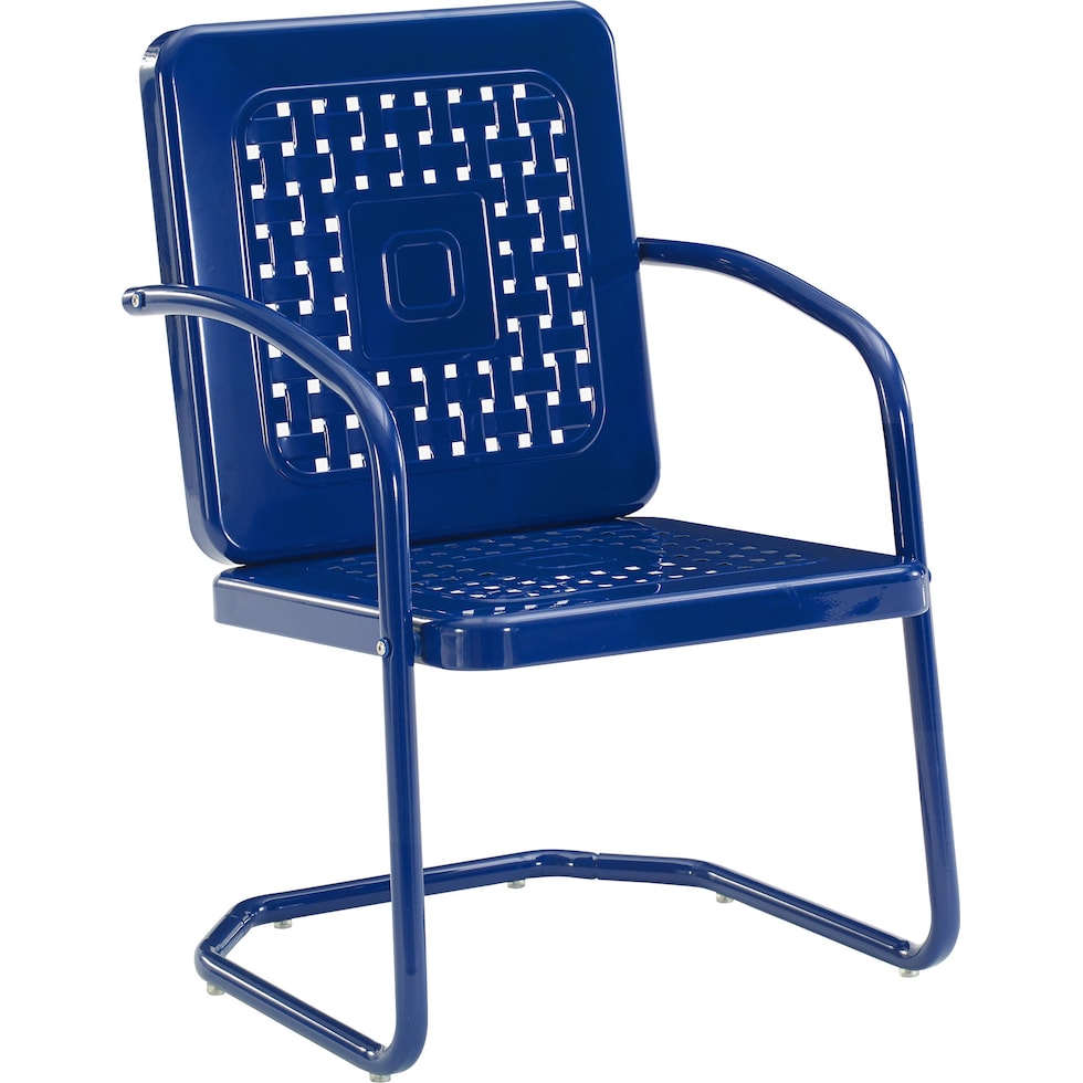 foster blue outdoor chair set   