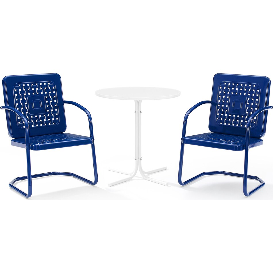 foster blue outdoor dinette   