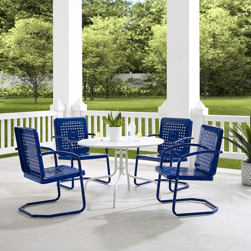 foster blue outdoor dinette   