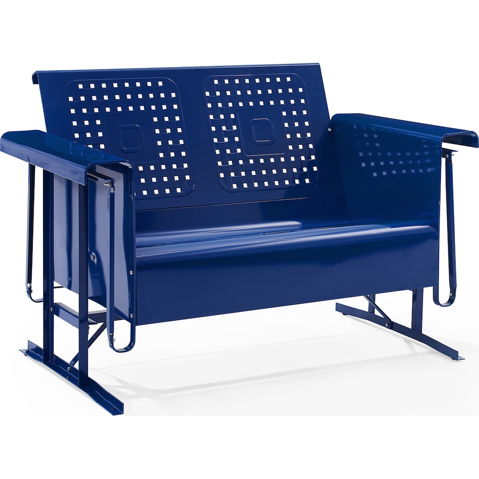 foster blue outdoor loveseat   