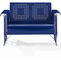 foster blue outdoor loveseat   