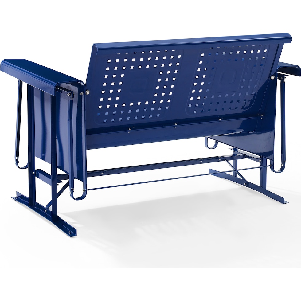 foster blue outdoor loveseat   