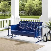 foster blue outdoor sofa   