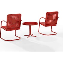 foster red outdoor chair set   