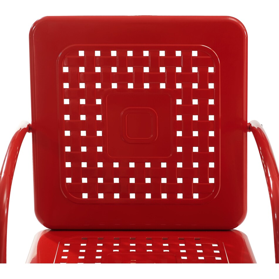 foster red outdoor chair set   