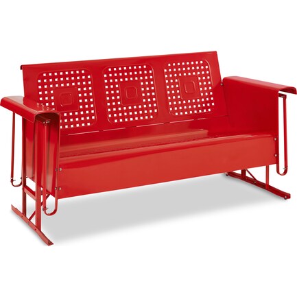 Foster Outdoor Sofa Glider - Red