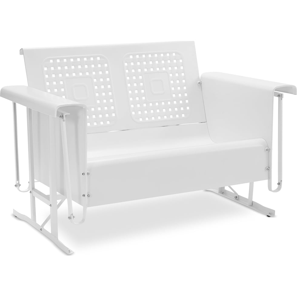 foster white outdoor loveseat   