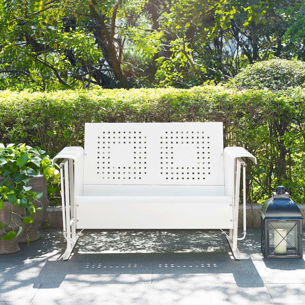 foster white outdoor loveseat   